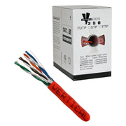CAT5E 24 AWG UTP 8C Stranded Bare Copper PVC Jacket Red 1000 ft Cable Vertical Cable