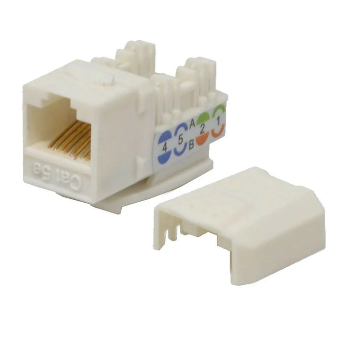 CAT5E White Network Ethernet 110 Punchdown 8P8C Keystone Jack (10-100 Pack) Logico