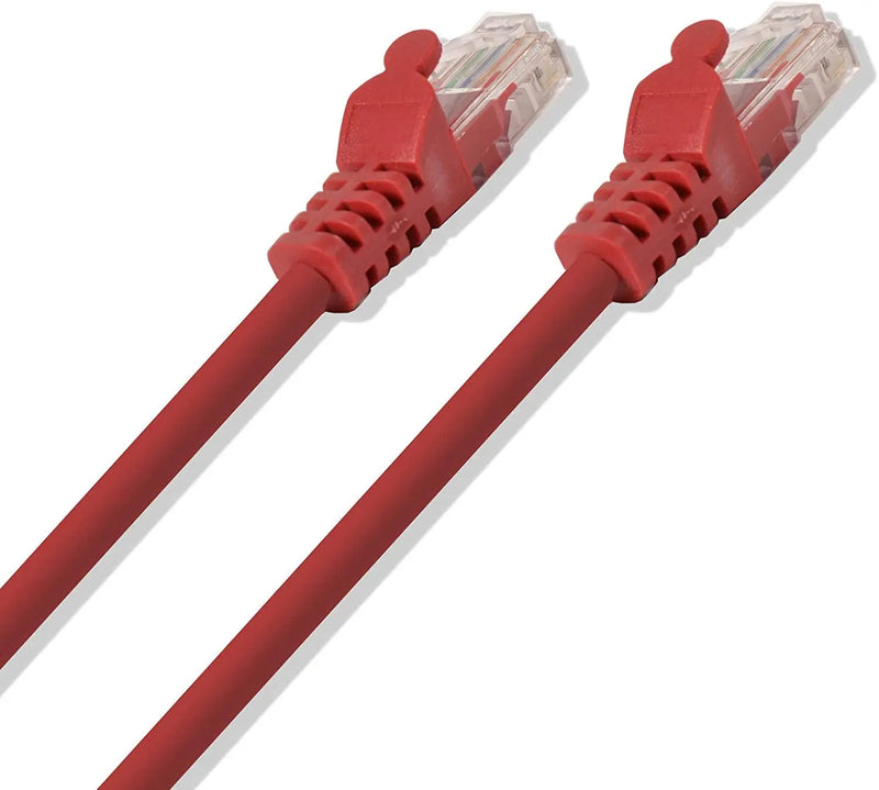 CAT5e 24 Gauge Red 1-3 Feet 350Mhz UTP Patch Ethernet Network Cable Logico