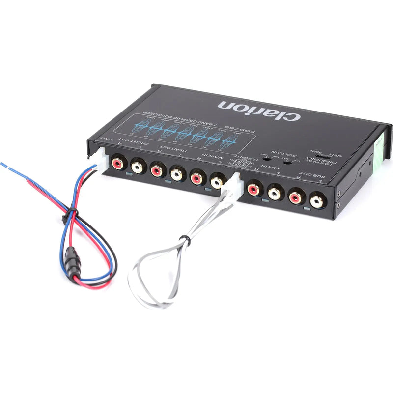 Clarion EQS755 1/2-DIN 7-band Graphic Equalizer With 3.5mm Front AUX Input Others