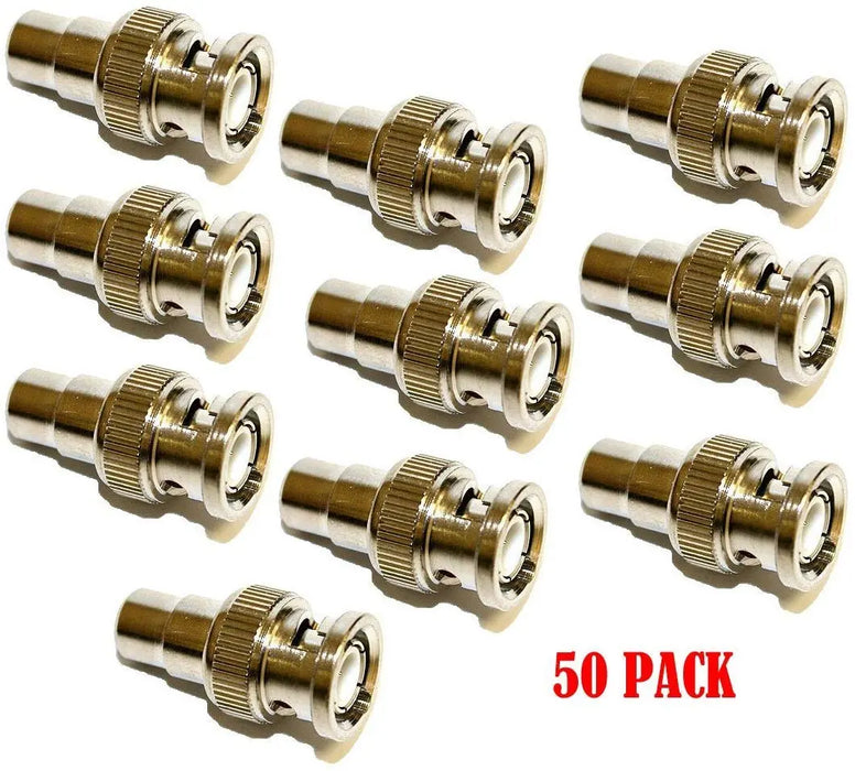Coaxial Cable BNC Male Plug to RCA Female Jack Adapter (10-100 Pack) The Wires Zone