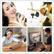 Condenser Recording Microphone 3.5mm Plug and Play for Mac PC Android Gaming (Black) The Wires Zone