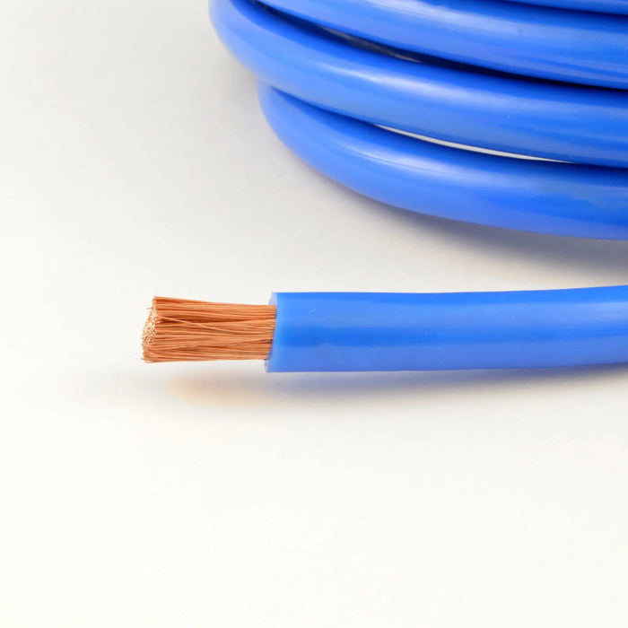 Copy of 4 Gauge 25 Feet Blue and Black High Performance Amplifier Power/Ground Cable (Blue/Black) The Wires Zone