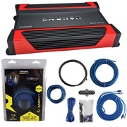 Crunch PZ-2020.2 Monoblock Car Amplifier with Raptor R2AK8 8 Gauge Complete Amp Kit Combo Crunch