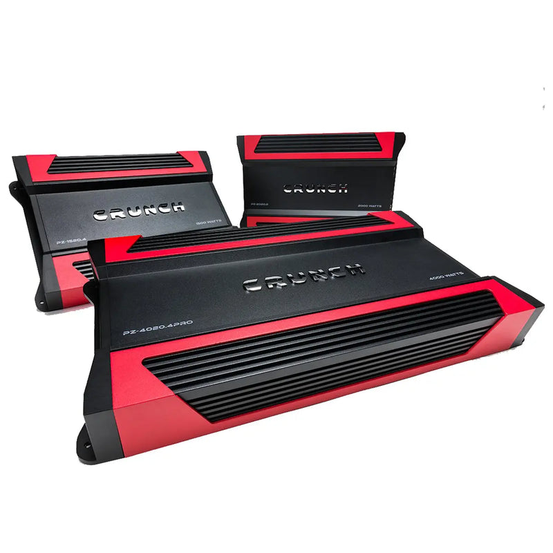 Crunch PZ-2020.2 Powerzone Series 2 ohm 2000W Max Class AB 2 Channel Car Amplifier Crunch