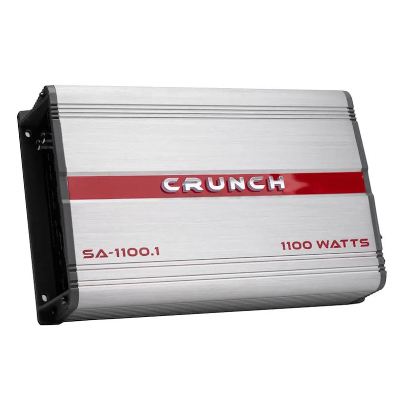 Crunch SA-1100.1 Amplifier Mono w/ Raptor R2AK8 8 Gauge Complete Amp Kit Combo Crunch