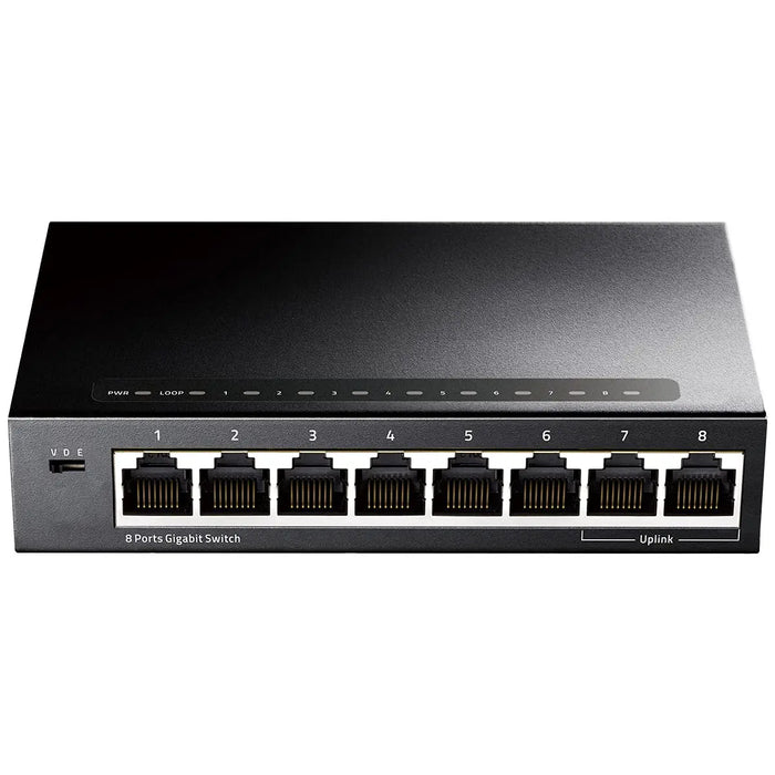 Cudy GS108 8 Port Gigabit Ethernet Network Switch Plug & Play 10/100/1000Mbps Cudy