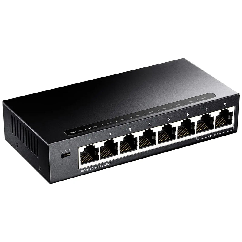 Cudy GS108 8 Port Gigabit Ethernet Network Switch Plug & Play 10/100/1000Mbps Cudy