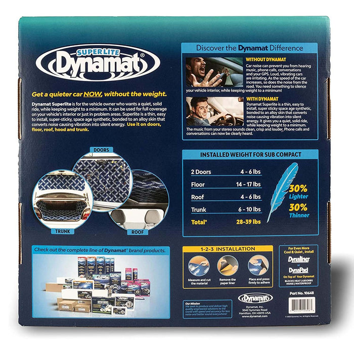 Dynamat 10648 8" x 32" Sound Deadener SuperLite Bulk Pack (12 Sheets)