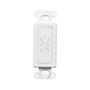 Decora Wall Plate 1-Gang Insert with Flexible Rubber Opening White (1-10 pack) Logico