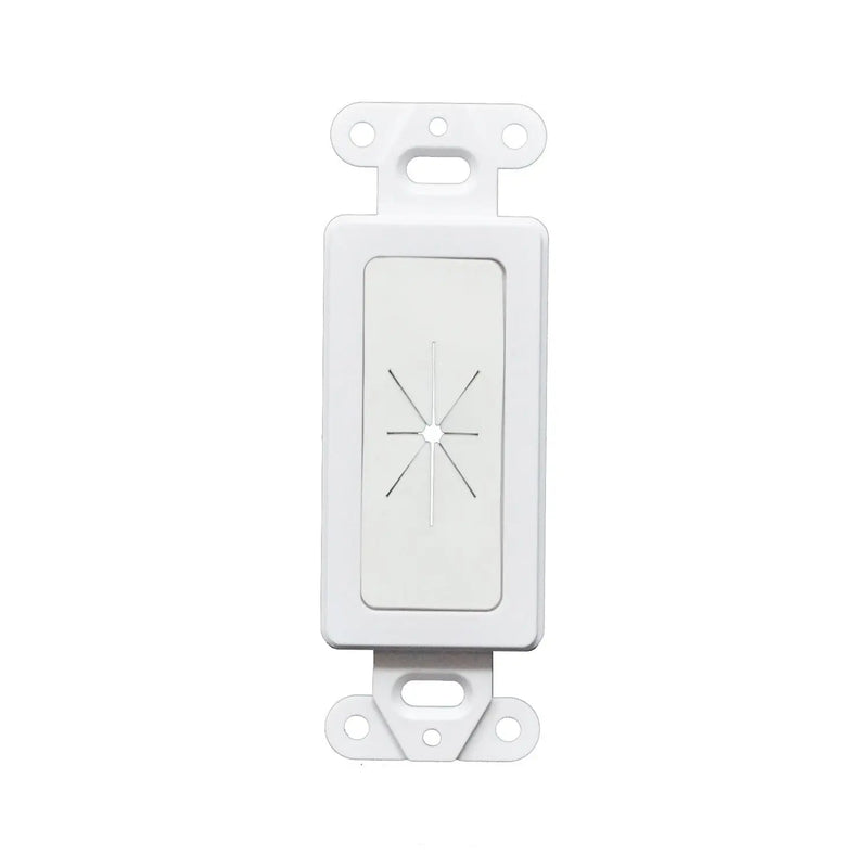 Decora Wall Plate 1-Gang Insert with Flexible Rubber Opening White (1-10 pack) Logico