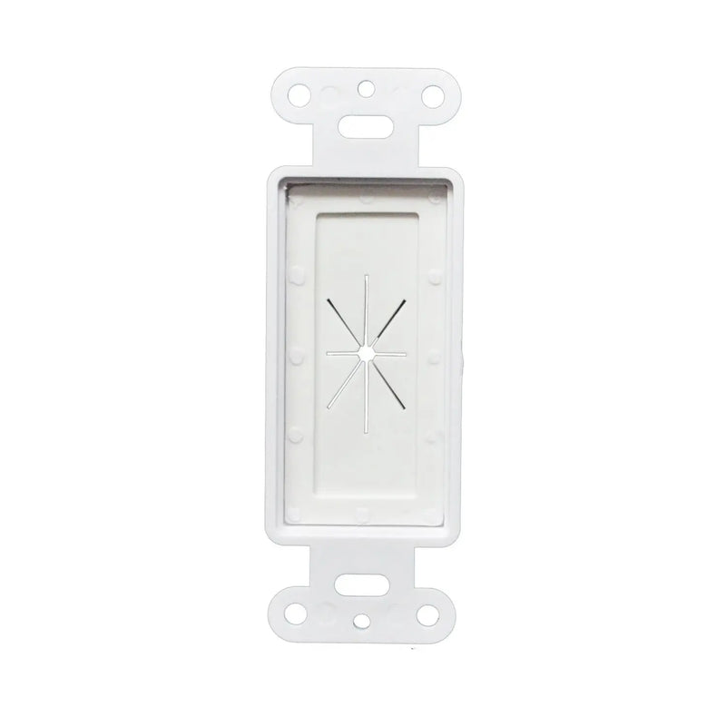 Decora Wall Plate 1-Gang Insert with Flexible Rubber Opening White (1-10 pack) Logico