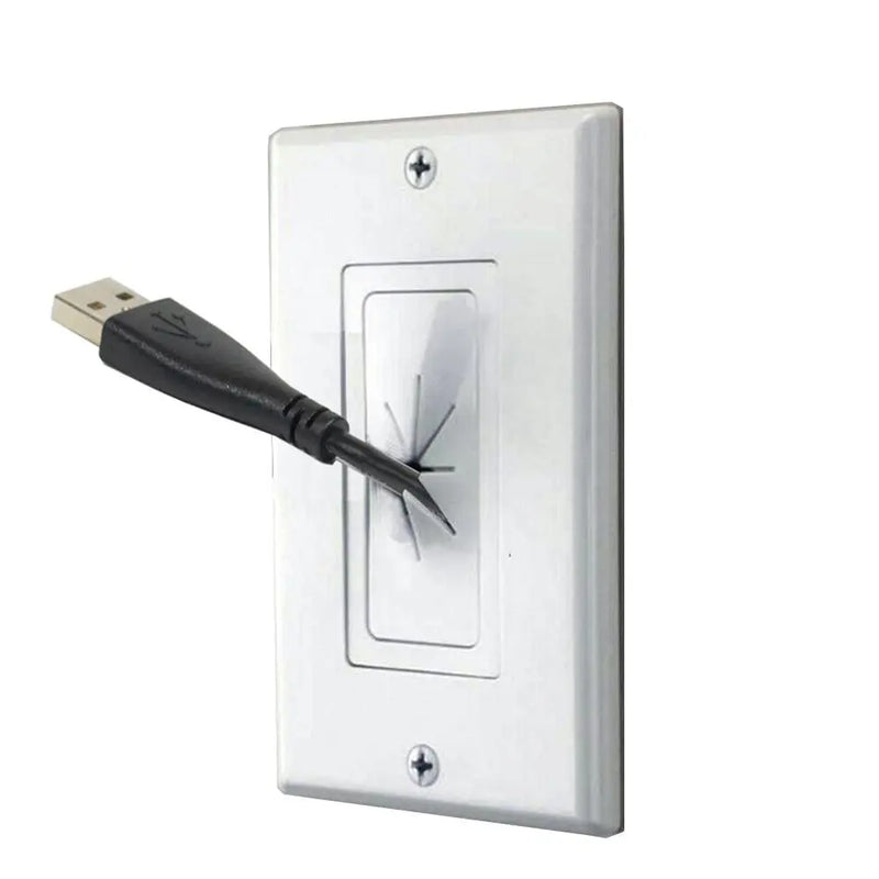 Decora Wall Plate 1-Gang Insert with Flexible Rubber Opening White (1-10 pack) Logico
