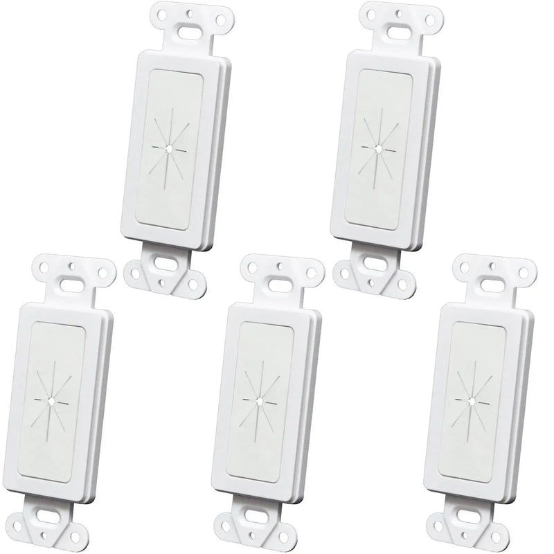 Decora Wall Plate 1-Gang Insert with Flexible Rubber Opening White (1-10 pack) Logico
