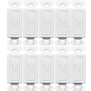 Decora Wall Plate 1-Gang Insert with Flexible Rubber Opening White (1-10 pack) Logico