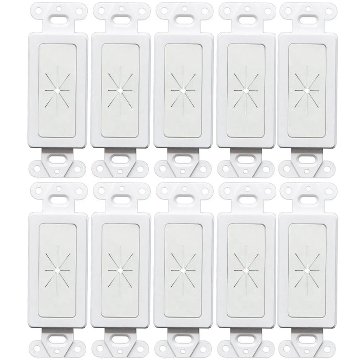 Decora Wall Plate 1-Gang Insert with Flexible Rubber Opening White (1-10 pack) Logico