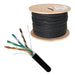 Direct Burial CAT5E Outdoor 24AWG Solid Bare Copper Black 1000ft Cable Vertical Cable