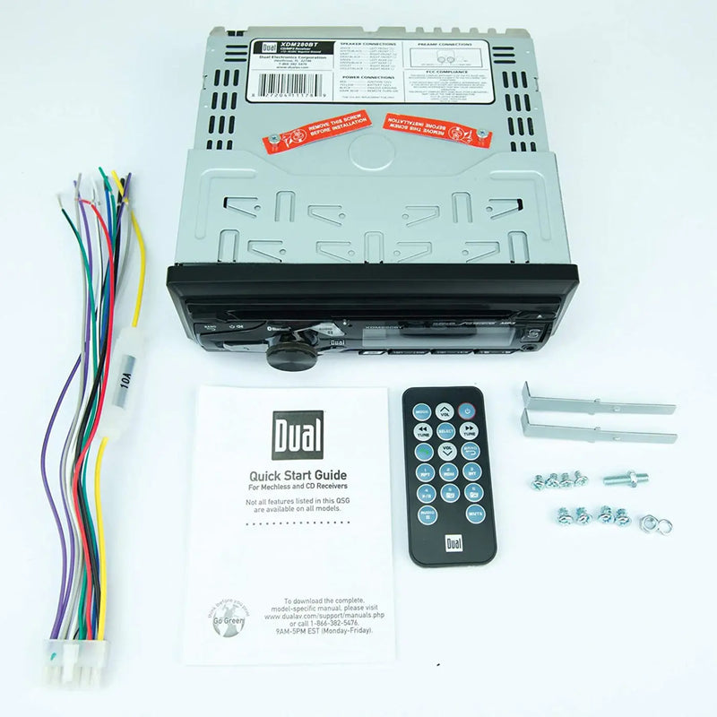 Dual XDM280BT 3.7" Single DIN In-Dash CD Car Receiver Built-in Bluetooth/USB Others