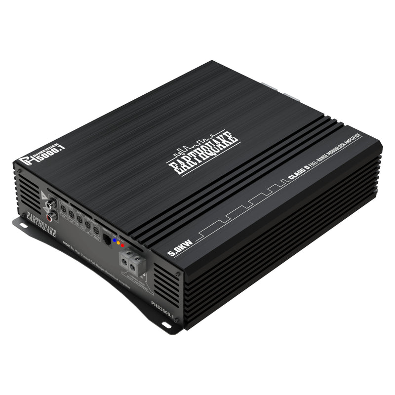 Earthquake Sound PHS5000.1 Class-D Full Range Monoblock 5000W Compact Car Audio Amplifier