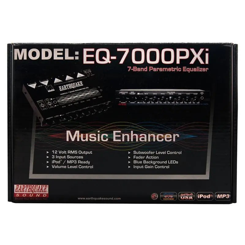 Earthquake Sound EQ7000PXi 7-Band Equalizer with Subwoofer Crossover and Level Controls Earthquake Sound