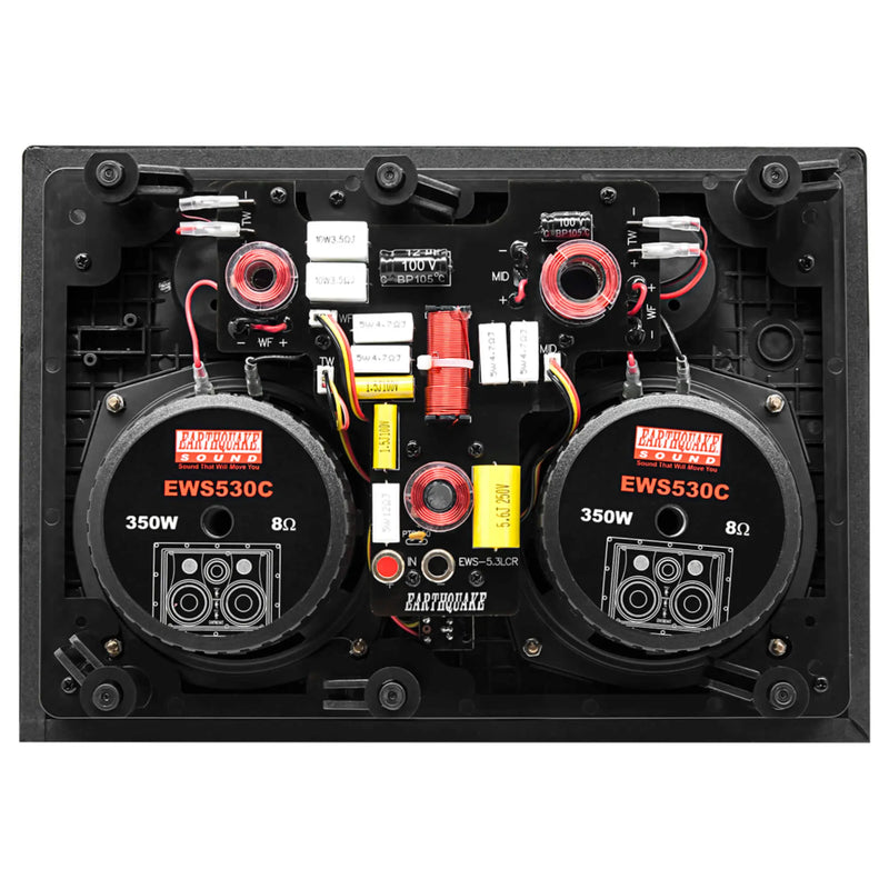 Earthquake Sound EWS530C 5.25 350 Watts Max 8 Ohm Edgeless In-Wall LCR Speaker (Each) Earthquake Sound