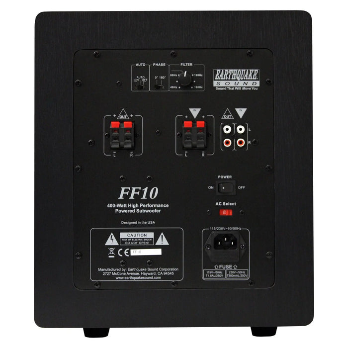 Earthquake Sound FF10 10 inch 400 Watts Class A/B  Subwoofer Power Amplifier (Each) Earthquake Sound