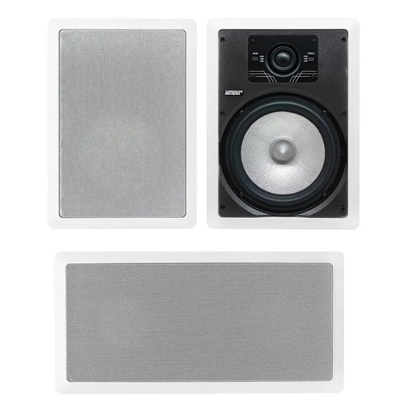 Earthquake Sound Image Center Channel + Pair 2-Way 8" In-Wall Speaker Earthquake Sound