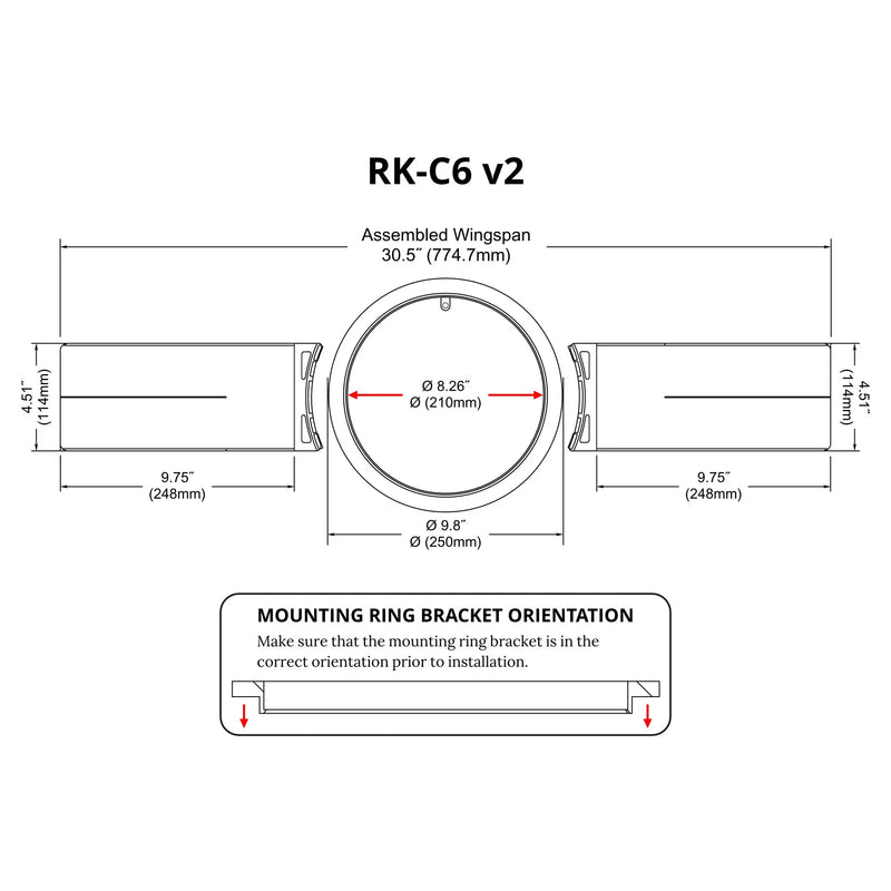 Earthquake Sound RK-C6V2 6.5" & 8 Inch In-Ceiling Rough-In Speaker Kit Earthquake Sound