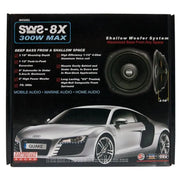 Earthquake Sound SWS-8X 8" 300 Watt High Performance Shallow Subwoofer Earthquake Sound