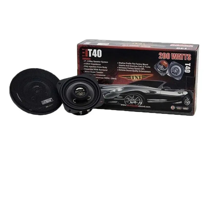 Earthquake Sound T40 2-Way 4" 200 Watts Coaxial Car Speaker (pair) Earthquake Sound