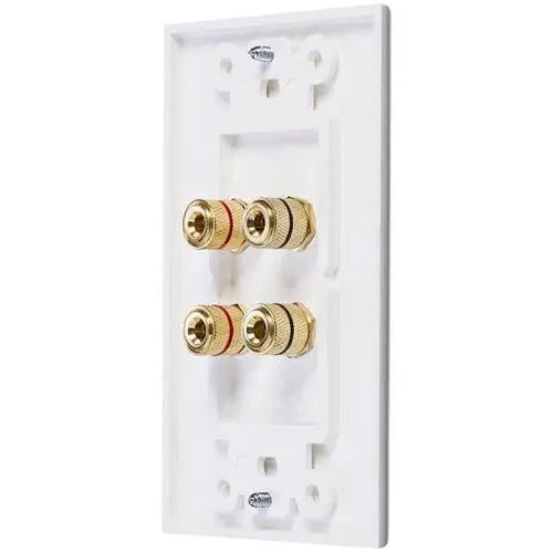 Ethereal IHT-BNDPSTX4 Banana Binding Post Wall Plate for Dual Speakers Ethereal