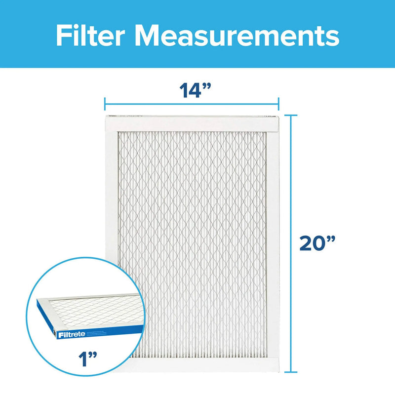 Filtrete 14x20x1 MPR 1900 Ultimate Allergen, Virus and Bacteria Reduction HVAC Furnace Air Filter (2-6 Pack) 3M