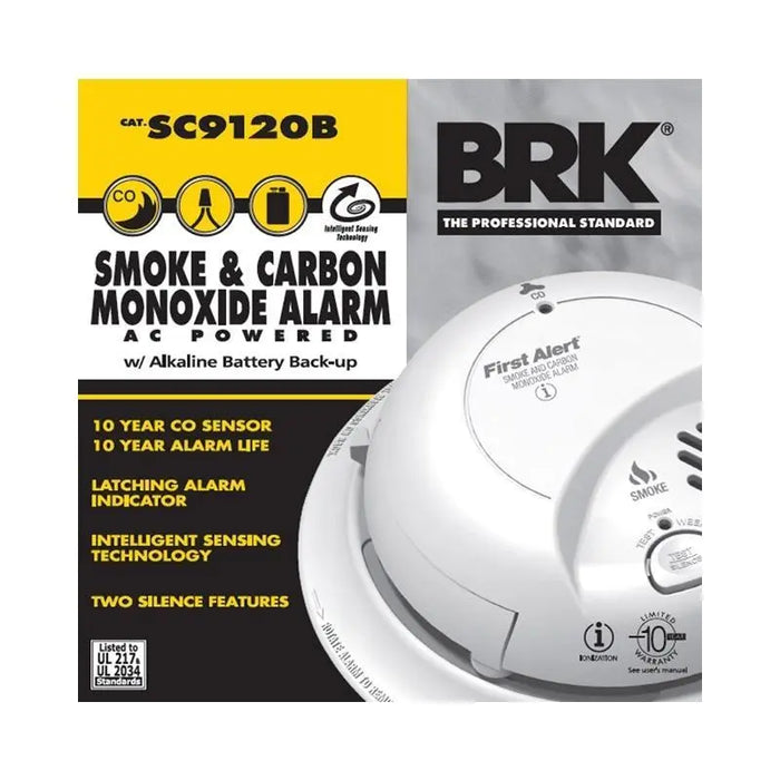 First Alert BRK SC9120B Smoke Carbon Monoxide Detector w/ Batt Backup (1-10 Pack) Others