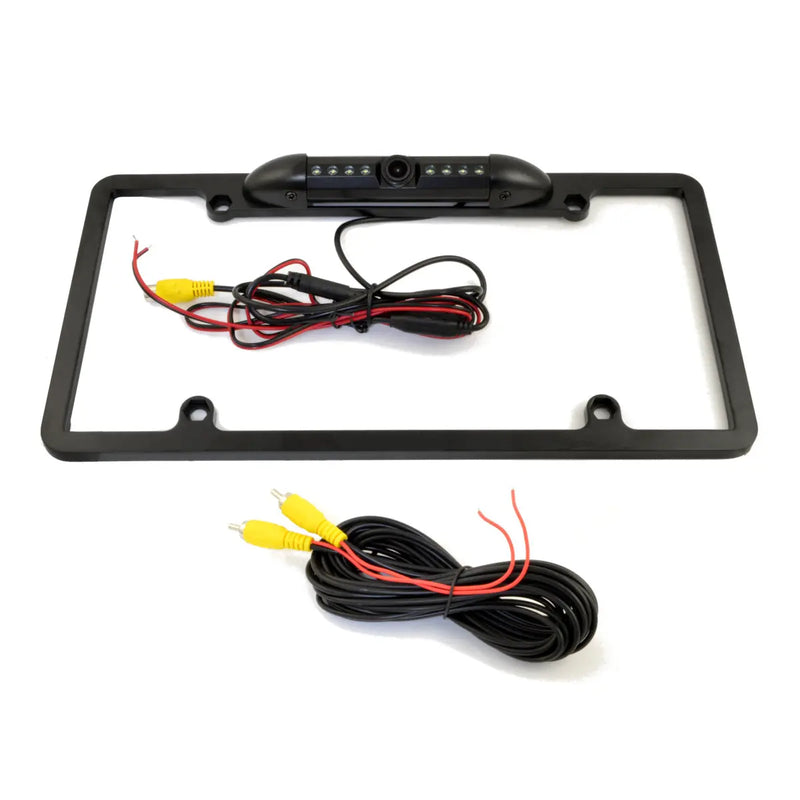 Full Frame License Plate Mount Camera 170° View Angle with Built-in LED Lights The Wires Zone
