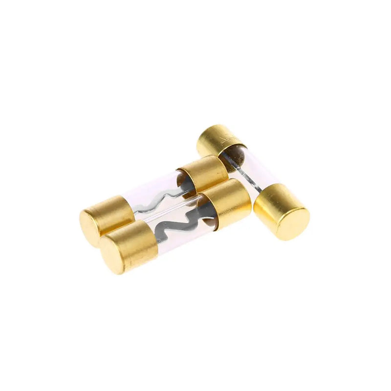 Gold Plated Dual AGU Fuse Holder 4/8 Gauge Power or Ground with Pack of 5 30-120 Amp Fuses The Wires Zone