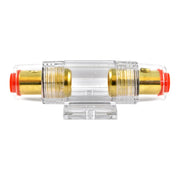 Gold Plated Universal 4 or 8 Gauge Input/Output Inline AGU Fuse Holder The Wires Zone