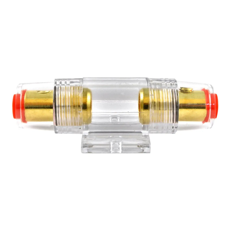 Gold Plated Universal 4 or 8 Gauge Input/Output Inline AGU Fuse Holder with 30-120 Amp AGU Fuse The Wires Zone