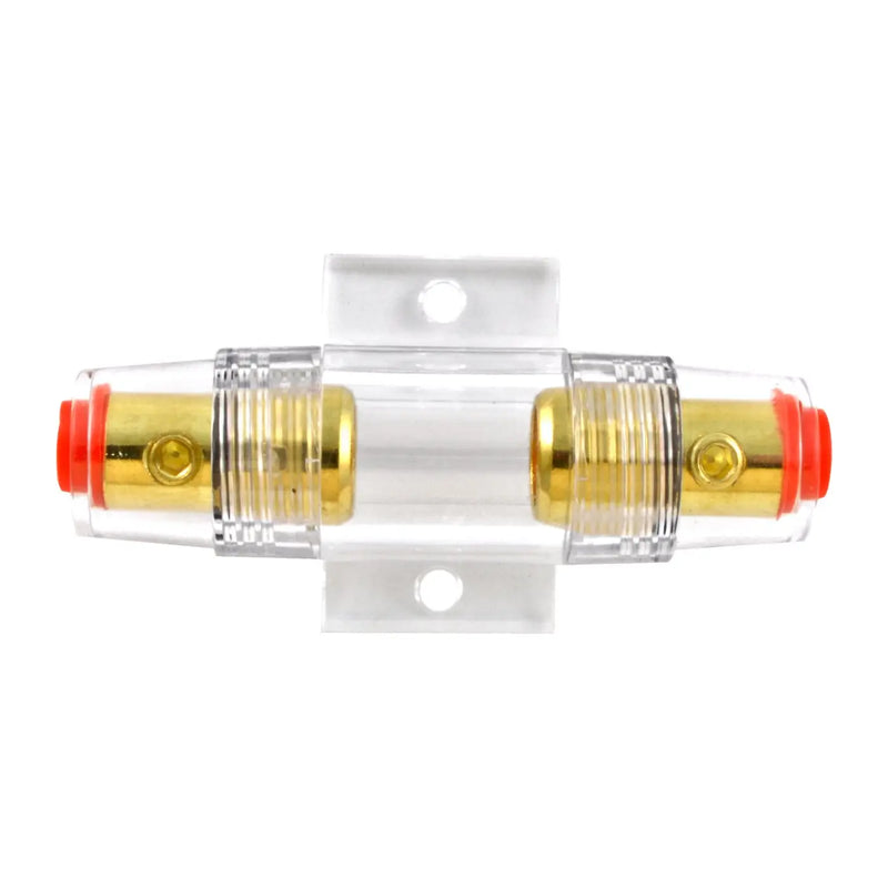 Gold Plated Universal 4 or 8 Gauge Input/Output Inline AGU Fuse Holder with 30-120 Amp AGU Fuse The Wires Zone