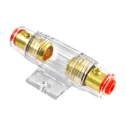 Gold Plated Universal 4 or 8 Gauge Input/Output Inline AGU Fuse Holder with 30-120 Amp AGU Fuse The Wires Zone
