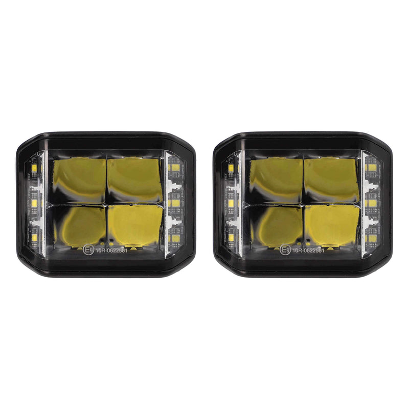 Heise HE-BC1402PK Universal Blackout Series 140° Cube Lights IP69K (Set of 2)
