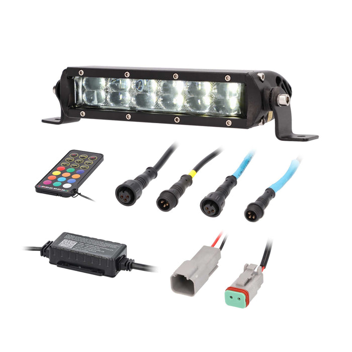 Heise HE-CHASE-B8 8" Chasing LED Lightbar 120° IP68 Angle w/ Controller