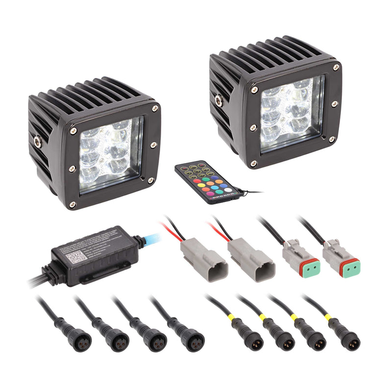 Heise HE-CHASE-CLKT Standard Mount Chasing LED 120° Cube Lights IP67