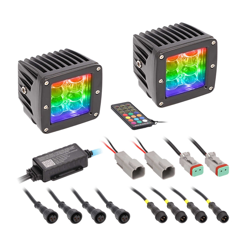 Heise HE-CHASE-CLKT Standard Mount Chasing LED 120° Cube Lights IP67