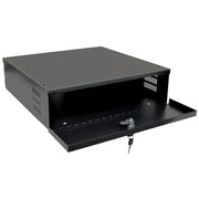 Heavy Duty 18" x 18" x 5" DVR Security Lock Box for CCTV Security Systems (Black) The Wires Zone
