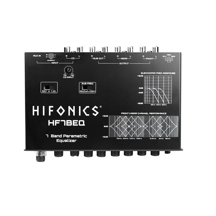 Hifonics HF7BEQ 7 Band Parametric Equalizer with 9 Volt Line Driver Processor Hifonics