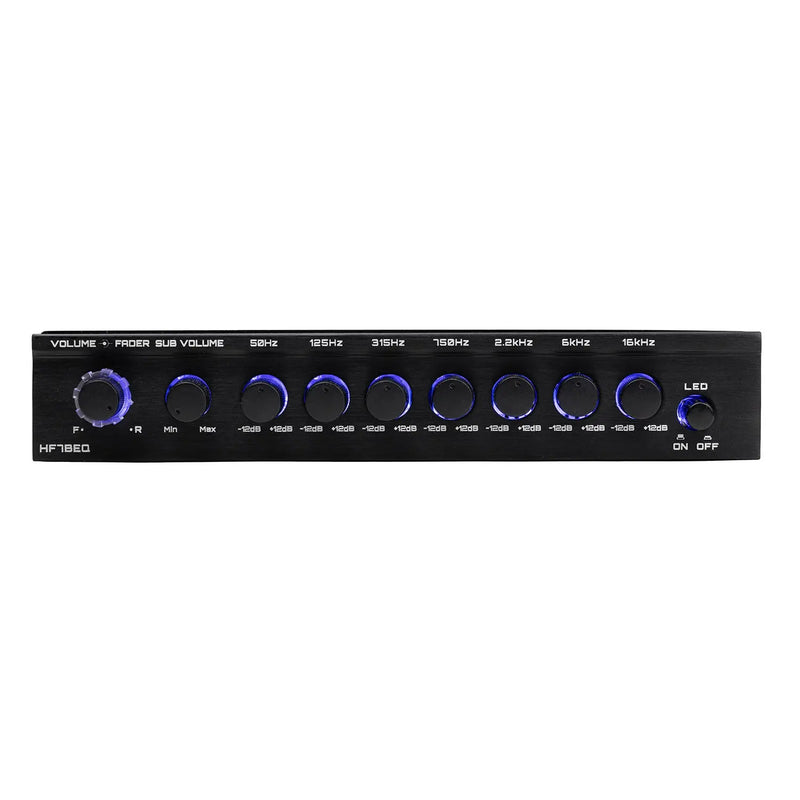 Hifonics HF7BEQ 7 Band Parametric Equalizer with 9 Volt Line Driver Processor Hifonics