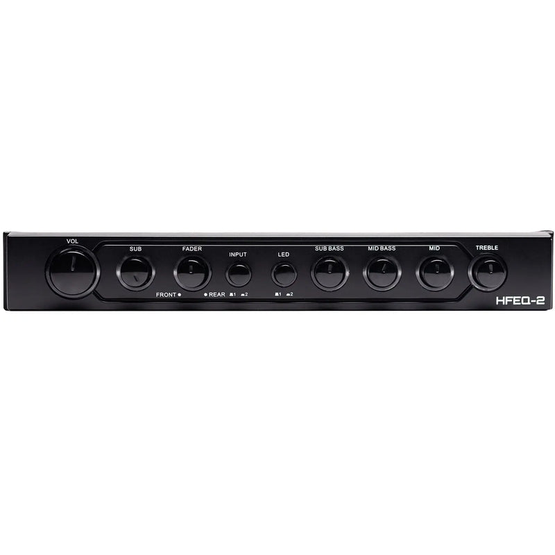 Hifonics HFEQ-2 4-Band Equalizer with 9 volt Line Driver and Multiple-Source Signal Processor Hifonics