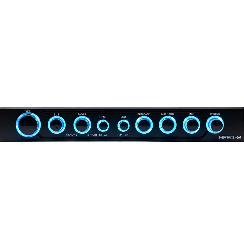 Hifonics HFEQ-2 4-Band Equalizer with 9 volt Line Driver and Multiple-Source Signal Processor Hifonics