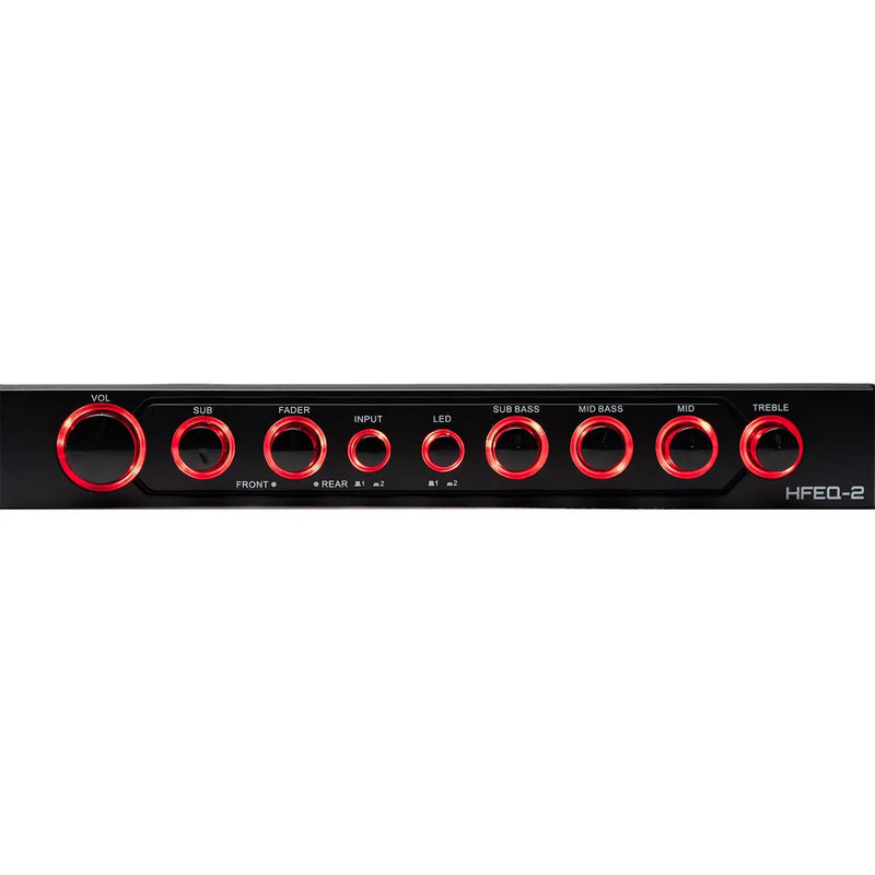 Hifonics HFEQ-2 4-Band Equalizer with 9 volt Line Driver and Multiple-Source Signal Processor Hifonics