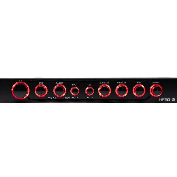 Hifonics HFEQ-2 4-Band Equalizer with 9 volt Line Driver and Multiple-Source Signal Processor Hifonics